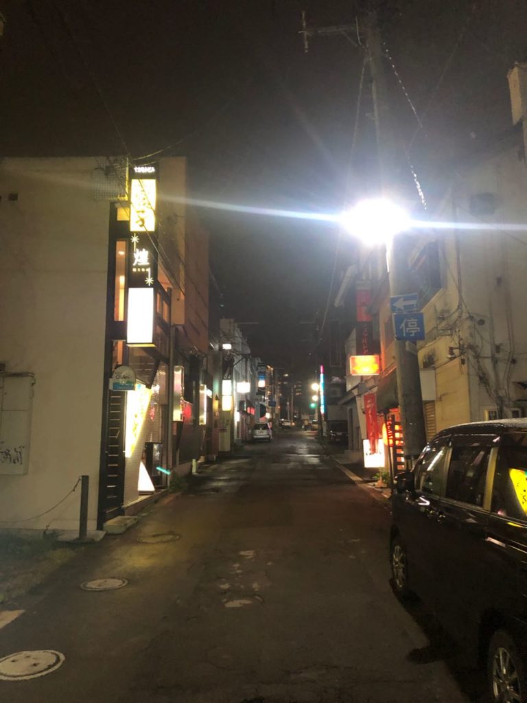 小樽の夜の街